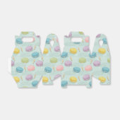 ハッピーバースデーとカラフルのマカロンとキャンドル フェイバーボックス (折り畳みなし)