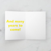 ハッピーバースデーとカラフルハート カード (内部)