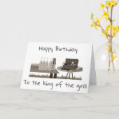 ハッピーバースデーとグリルの王様 カード (黄色い花)