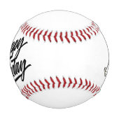 ハッピーバースデーとシャンパントースト 野球ボール (正面)