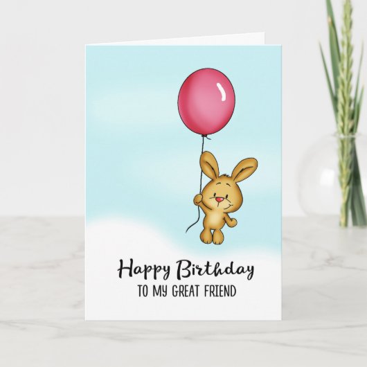 ハッピーバースデーとフレンド誕生日カード カード (正面)