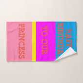 ハッピーバースデーとプリンセス·ブルー·ピンク·レモン ハンドタオル (ハンドタオル)