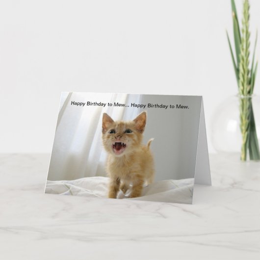 ハッピーバースデーとミュー カード (正面)