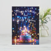 ハッピーバースデーとメリークリスマス シーズンカード (スタンド正面)