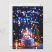 ハッピーバースデーとメリークリスマス シーズンカード (正面)