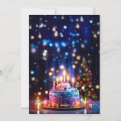 ハッピーバースデーとメリークリスマス シーズンカード (裏面)