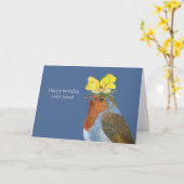 ハッピーバースデーとリジーの甘い友人カード カード (黄色い花)