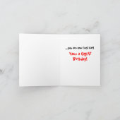 ハッピーバースデーとワンカッコいいキャット カード (内部)