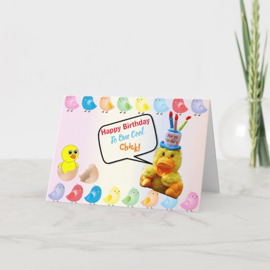 ハッピーバースデーと一クール女 カード (正面)