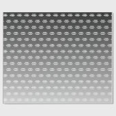 ハッピーバースデーと任意の名前 |黒い灰色の白グラデーション ラッピングペーパー (フラット)