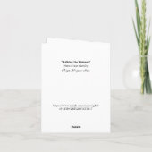 ハッピーバースデーと保証期間の延長 カード (裏面)