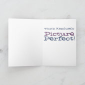 ハッピーバースデーと写真の恋人 カード (内部)