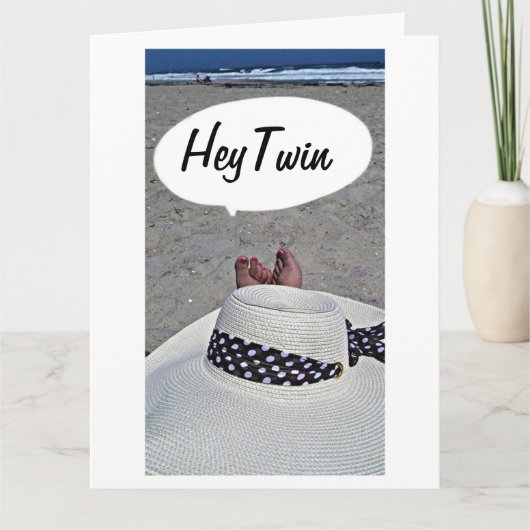 ハッピーバースデーと双子の妹 カード (正面)