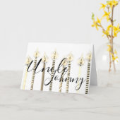 ハッピーバースデーと叔父 カード (黄色い花)