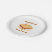 ハッピーバースデーと多くのSのプレート紙 ペーパープレート (アングル)