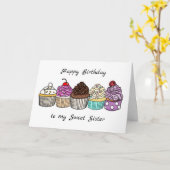 ハッピーバースデーと妹 カード (黄色い花)