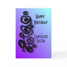 ハッピーバースデーと姉妹は色を渦巻く