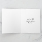 ハッピーバースデーと子犬の羊飼い カード (内部)