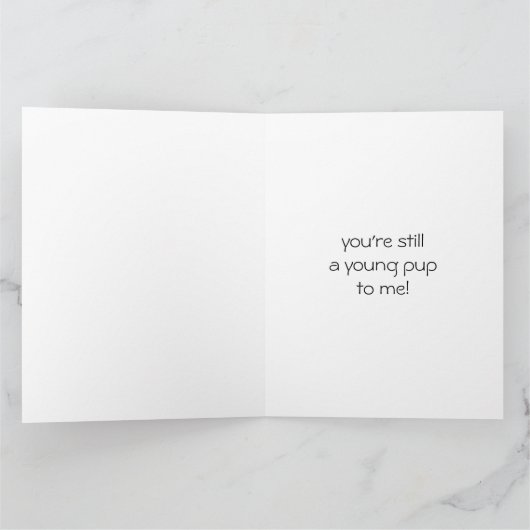 ハッピーバースデーと子犬の羊飼い カード (内部)