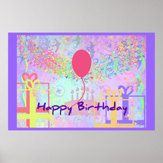 ハッピーバースデーと希望最高の気球 ポスター (正面)