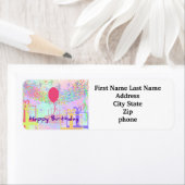 ハッピーバースデーと希望最高の気球 ラベル (インサイチュ)