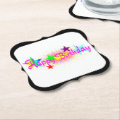 ハッピーバースデーと星 –  ペーパーコースター (アングル)