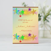 ハッピーバースデーと星 – 招待状 (スタンド正面)