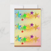 ハッピーバースデーと星 – 招待状 (裏面)