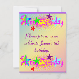 ハッピーバースデーと星 –  招待状