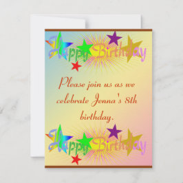 ハッピーバースデーと星 –  招待状