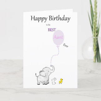ハッピーバースデーと最高の叔母のEver - CARD サンキューカード