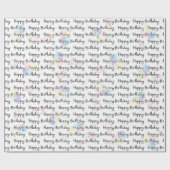 ハッピーバースデーと泡 ラッピングペーパー (フラット)