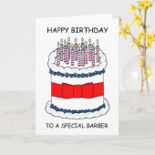 ハッピーバースデーと特殊理容師 カード (黄色い花)