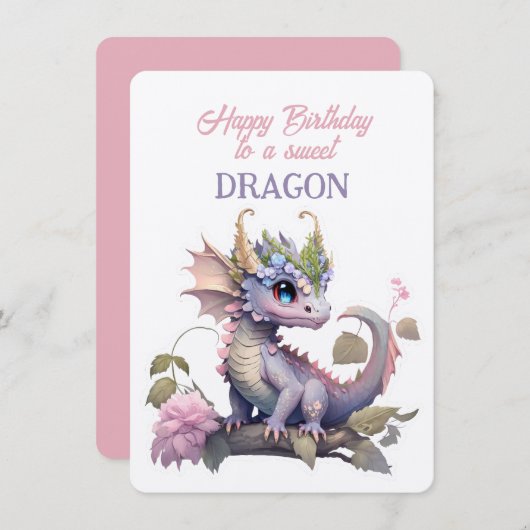 ハッピーバースデーと甘龍 (正面/裏面)