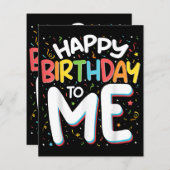 ハッピーバースデーと私のおもしろい誕生日パーティー (正面/裏面)