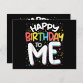 ハッピーバースデーと私のおもしろい誕生日パーティー エンクロージャーカード (正面/裏面)