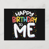 ハッピーバースデーと私のおもしろい誕生日パーティー エンクロージャーカード (裏面)