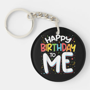 ハッピーバースデーと私のおもしろい誕生日パーティー キーホルダー