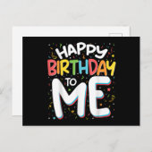 ハッピーバースデーと私のおもしろい誕生日パーティー シーズンポストカード (正面/裏面)