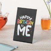 ハッピーバースデーと私のおもしろい誕生日パーティー 台座サイン (インサイチュ)