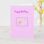 ハッピーバースデーと私の小さなプリンセス カード (黄色い花)