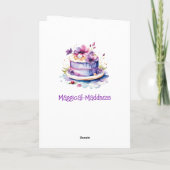 ハッピーバースデーと私の甘い娘パーソナライズされた カード (裏面)