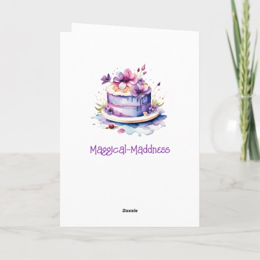 ハッピーバースデーと私の甘い娘パーソナライズされた カード (裏面)