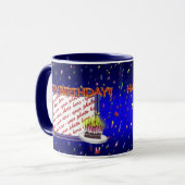 ハッピーバースデーと紙吹雪フォトフレーム マグカップ (正面左)