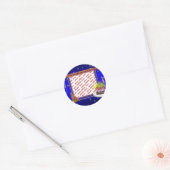 ハッピーバースデーと紙吹雪フォトフレーム ラウンドシール (封筒)