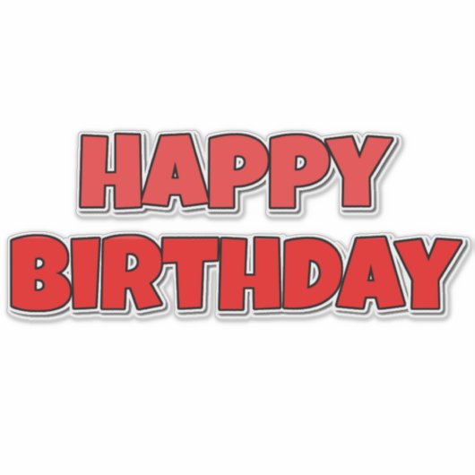 ハッピーバースデーと素敵な一日を過ごす シール (正面)