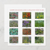 ハッピーバースデーと開花のお正月！ノートカード ノートカード (正面/裏面)