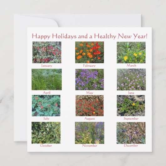 ハッピーバースデーと開花新年！ノートカード ノートカード (正面)