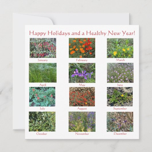 ハッピーバースデーと開花新年！ノートカード ノートカード (正面)