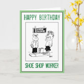 ハッピーバースデーと靴屋 カード (黄色い花)